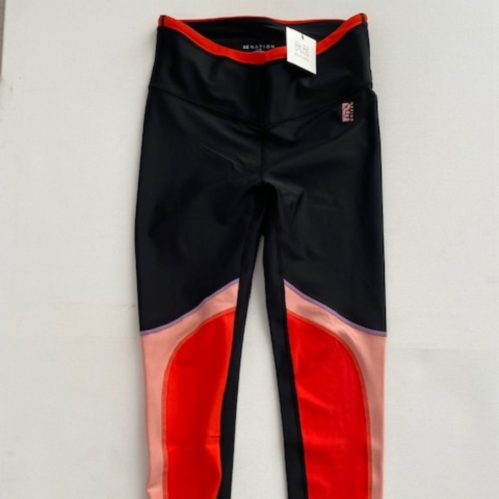 P. E NATION Sportswear Leggings Black/Nude/Orange